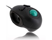 Dedo portátil de mão 4D USB ​​Mini mouse trackball (preto)