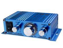 A6 carro / moto 12V Hi-Fi Stereo Amplificador de áudio (azul