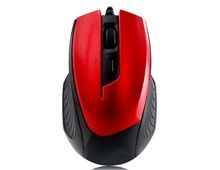 4D Wired Optical Mouse com 1,35 m de cabo (vermelho)