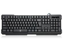 DEIOG K601 USB2.0 Wired Keyboard com luz de fundo azul (pret