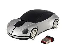 2.4GHz Car Racing Shaped Wireless Optical Mouse (Silver)